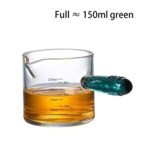 80/150ml Espresso Measuring Cup With Gl Handle Vshape Mouth  Sugar Milk Jug Coffee Supplies Measure Mug Kitchen Seasoning Cup