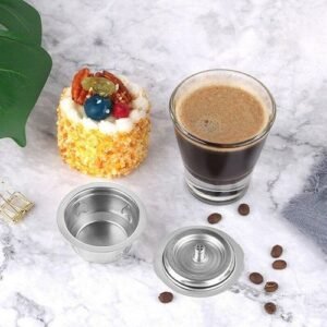 230Ml Stainless Steel Refillable Coffee  Filter Cup For Vertuo Plus