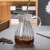 Gl Coffee Sharing Pot Reusable Heat Resistant Large Capacity Teapot Milk Pitcher Clear for Tour Cafe Living Room Office Home