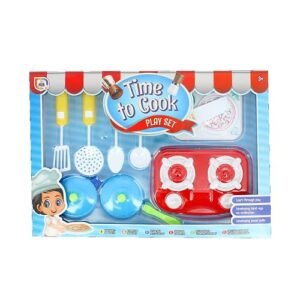 Time To Cook Play Set 10 Pieces, Multicolor- Toy Hub
