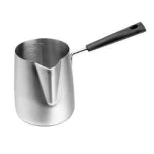 350/600/1000ML 304 Stainless Steel Milk Bubble Cup  Cream Fryer Cup LongHandle Pointed Mouth Flower  Jar Milk Foam Cup