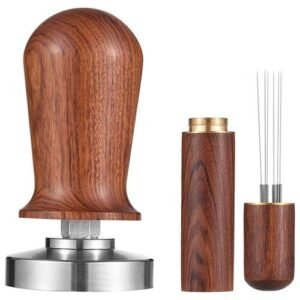 51Mm Espresso Tamper & Stirrer Set With Wooden Handle Press And WDT Tool Repment Parts For Espresso Machine Accessories