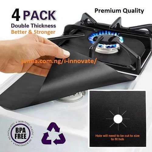 Gas Cooker Protector Kitchen Burner Cover Reusable -4pcs