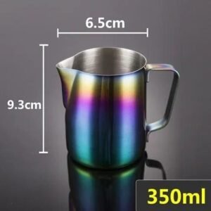350/600/1000ML Stainless Steel DIY Coffee Tool Pot Milk Foam Craft Pitcher Cup Coffee Etching Cylinder Milk Foam Cup Coffee Pot
