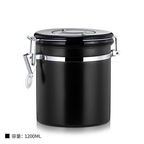 1/3PCS Coffee Container with co2 Valve, Premium Stainless Steel Storage For Coffee Beans, Airtight Lid Preserves