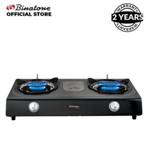 Binatone 2 Burner Table Top Stainless Steel Gas Cooker SSGC 0003
