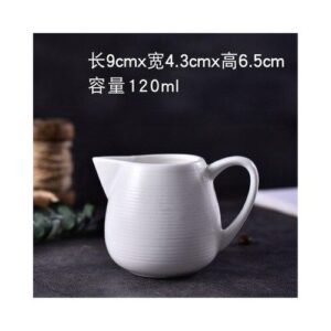 Japanese Milk Jugs with Handle Sharp Eagle Mouth Frothing Pot Coffee Container Porcelain Matte Glazed Surface Sauce Cup