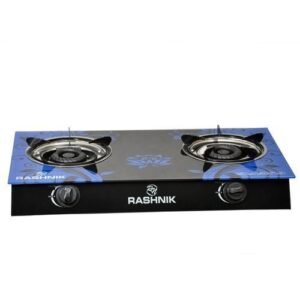 Rashnik Glass Top 2-Burner Gas Cooker