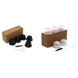 10PCS Reusable Nestle For Dolce Gusto Coffee Filter Cup Refillable Filter Basket Caps Reusable Spoon Brush-2 & 1