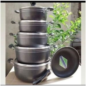 Non-Stick Cookware Set - 5 Cooking Pots And A Frying Pan