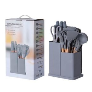 19Sets Of Silicone Kitchenware With Knife Sets