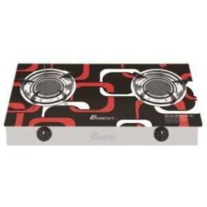 Boscon Table Top Glass 2 Burner Gas Cooker-Auto Ignition