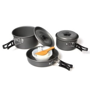Camping Cookware Set Pot Frying Pan Non-stick Lightweight