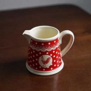Lovely British Style Ceramic Milk Jugs With Handle And Pull Cup Frothing Jug Coffeeware Creamer Container Cup Tableware L5