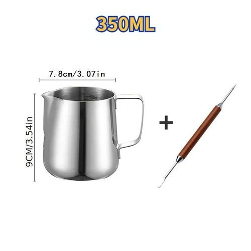 350/600/1000 Ml Milk Frother With Scale And Pull Pin Stainless Steel Coffee Cup Pot Lightweight And Sturdy For Competitions