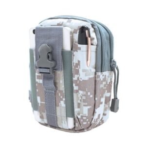 (Grey)Tactical Belt Bag Army Belt Nylon Belt Pouch Fanny Pack Waist Hip Bum Bags For Hiking Da SBS