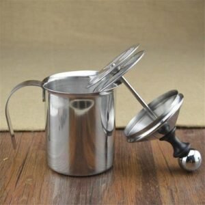 400ml Stainless Steel Milk Frother Double Mesh Milk Creamer Milk Foam