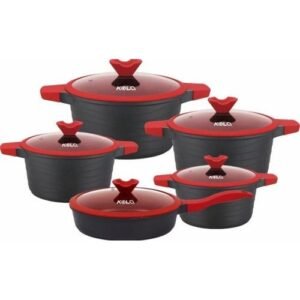 5 Set Diecast Non Stick Cookware/Pot Granite Effect