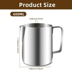 350/600ml Stainless Steel Coffee Milk Jar Milk Jug Foam Pot With Limescale Steam Coffee Espresso Art Latte Pot for Home Caf?