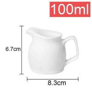 Coffeeware Ceramic Milk Jug White Handle Condiment Cup Coffee Milk Froth Cup Pull Cup Sauce Western Restaurant el Tableware