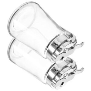 2 Pcs Syrup Pitcher Honey Dispenser Gl Castor Creamer Jar Stainless Steel Simple