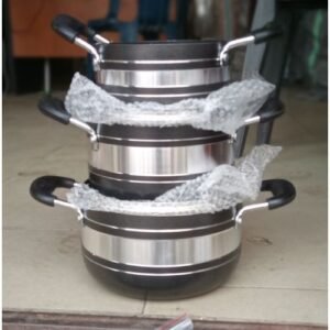 Non-Stick Cookware Set - 3 Cooking Pots