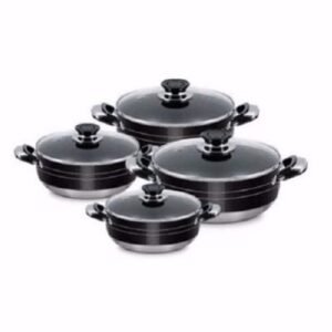 Nonstick Cookware 4Pcs Nonstick Pot Set (meduim To Small)