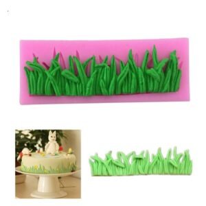2 PCS Grass Decoration Liquid Silicone Mold Fondant Cake Mold Grass Shape