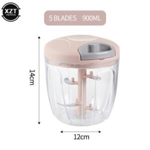 1pc Household Manual Meat Grinders Multifunctional Hand-Pulled Juicer Blender 5 Blades Food Processors Meat Mincer Kitchen Tools