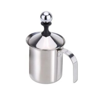400ml Stainless Steel Milk Frother Double Mesh Milk Foamer DIY Fancy White Coffe Creamer for Cappuccino Latte