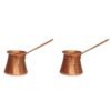 2X Coffee Wooden Handle Turk Turkish Coffee Pot 320Ml Coffee Turk Turkish Copper Coffee er For Turk Cezve Cafeteria