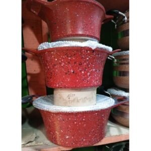3Pieces Die-Cast Pot Set Rd