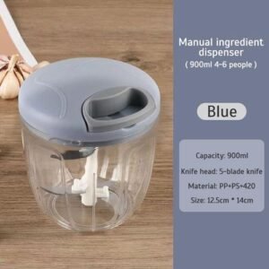 500/900ml Manual Meat Mincer Rotate Hand Pull Vegetable Cutter Fruits Onions Pepper Chopper Mixer Garlic Kitchen Gadgets