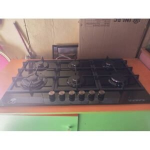 Gs 90cmX60cm 6 Gas Burner Tempered Glass Built-in CookerHob