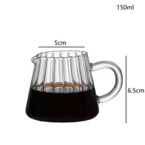 150/410/575ml Stripe Heat-resistant High Borosilicate Gl Teahouse  Tea Set Accessories Chahai Milk Gl Pitcher Coffee Pot