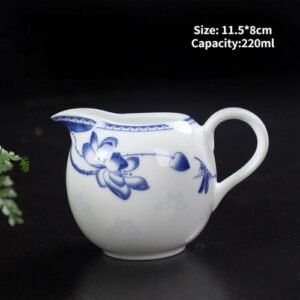 Jingdezhen Blue and White Porcelain Coffee Milk Jug Chinese Kung Fu Tea Set Accessories Pitcher 170ml 220ml Small Pot Teaware