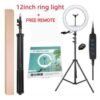 12" Live Ring Light LED Ringlight With Tripod Stand And Phone Holder.