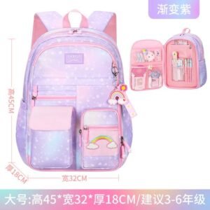 Elementary School School Girls Gradient Backpack Princess