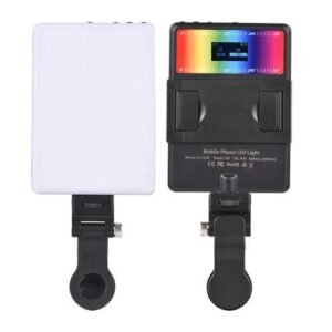 M16 5W RGB Photography Lamp Pocket LED Light 3000K-9900K Color Temperature Stepless Dimmable With 72 LED Beads 20 FX Lighting Effects 1/4in Threaded Holes 1500mAh Battery Built In With Phone Holder Clamp & Cold Shoe Adapter For Live Streaming Home Studio