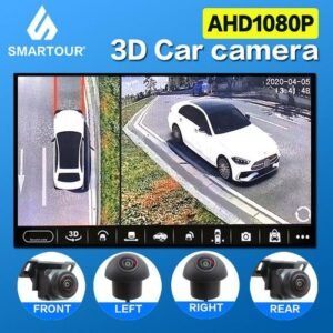 Smartour Universal 3D 360 4 Camera AHD 1080P 720P Car Surround View Camera System Re Camera For Android Radio Stereo Player
