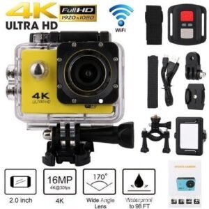 4K WIFI 3D Action Camera 2 LCD Wifi Waterproof Sports Camcorder Go Pro yellow