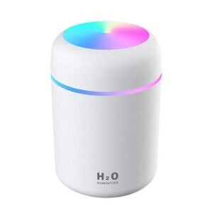 300ml Electric Air Humidifier Air Freshener Diffuser Fragrance Car Humidifier Auto Shut-off USB for Car Home-White_GRAY