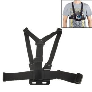Extreme Sport Front Chest Elastic Belt Shoulder Strap Mount Holder For GoPro HERO6 /5 /5 Session /4 Session /4 /3+ /3 /2 /1, Xiaoyi And Other Action Cameras(Black)
