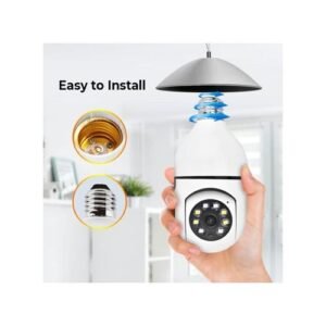 WIFI PTZ  Smart CCTV Camera 360 Rotation With Bulb Lampholder