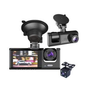 3 Camera Lens Car DVR 3-Channel Dash Cam HD 1080P Recorder