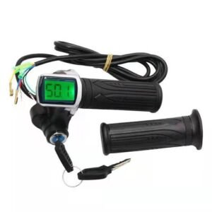 24V/36V/48V Electric Bike Twist Grip Throttle with LCD Battery Display Electric Bicycle Throttle Grip with Power Indicator NO5111