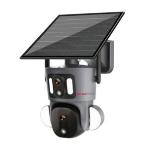 Solar Powered 4G Simcard Dual Lens Rotational Cctv Camera