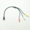 M12 Car Surveillance Video Cable 3 In 1 Aviation Head To 2 Rca Male Dc Female For Cctv Camera Security Ip Camera