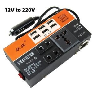 Inverter Car 2000W Peak Power Multifunctional Automotive DC 12V To 220V Transformer Convert Car Charger Converter Adapter