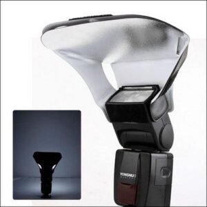 Universal FB-10X Camera Top Flash Light Speedlite Bounce Focus Flash Diffuser With 3 PCS Removable Color Light Reflector(Black)